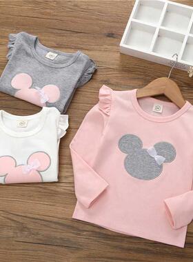 2-6Year Baby Girls Long Sleeve T-shirt Bottoming Shirt Child