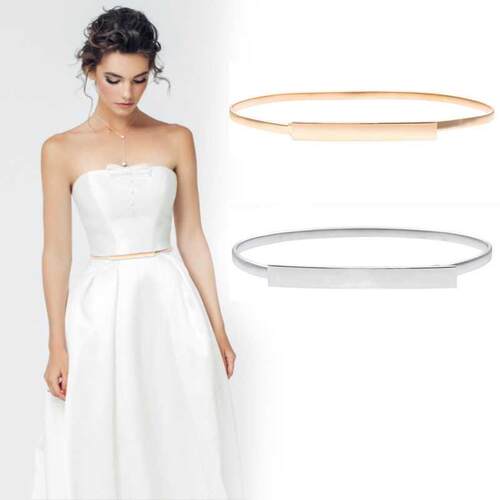 Gold Silver Belts For Women Dresses Elaic retch Female W