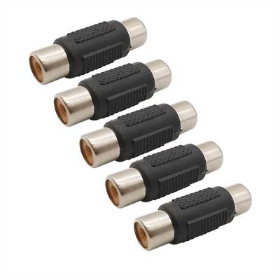 5Pcs Dual RCA Female to Female Socket Coupler AV Video Audio