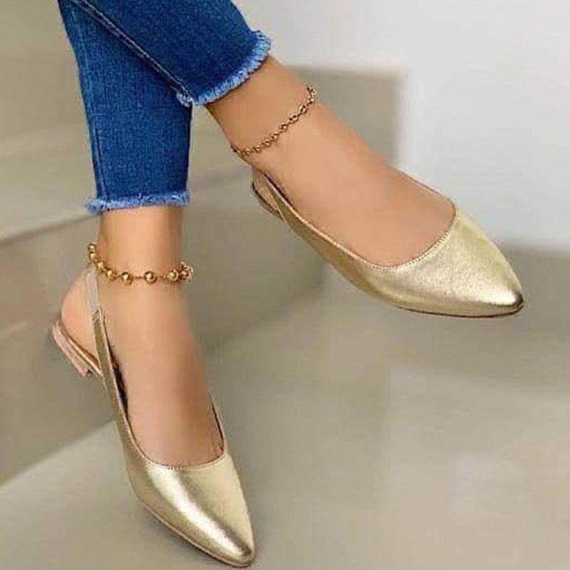 Summer Wedges Sandals Women Shoes Classic Pointed Toe Buckle