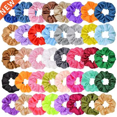 3.9 nch Women Slk Scrunche Elastc Handmade Multcolor H