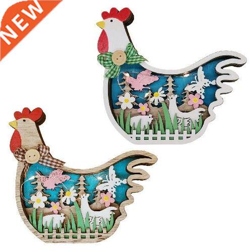 Easter Wooden Lighting Ornaments Easter Wooden Chicken