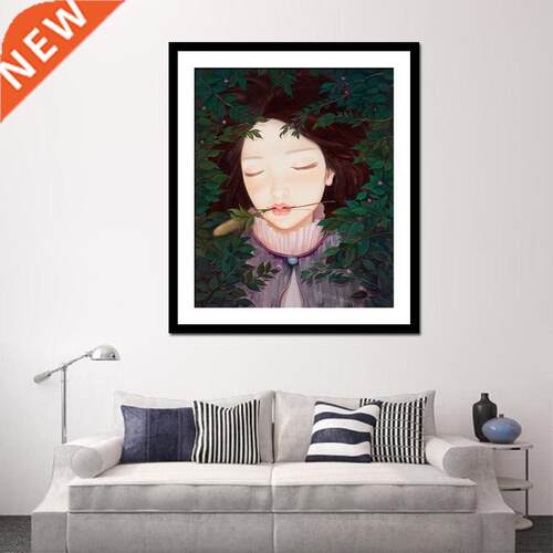 “Diamond painting little girl cross stitch