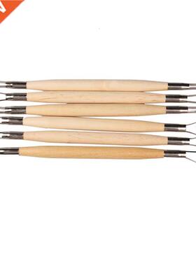 6PCS 8 inch Double End Conventionl Ribbon Tool Wood Hndle