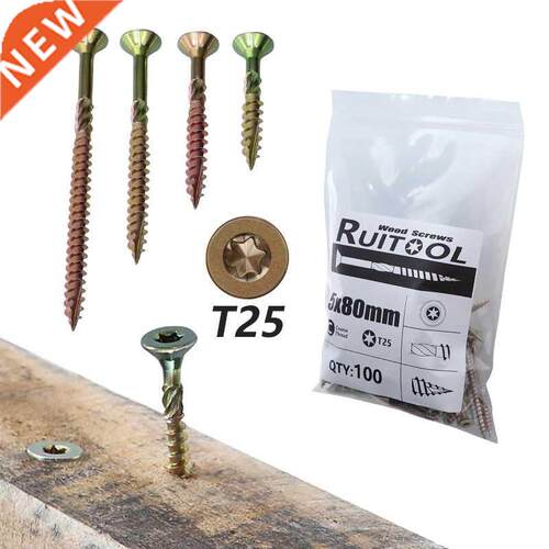 100 Pcs/set Woodworking Screws T25 Torx Self-tapping