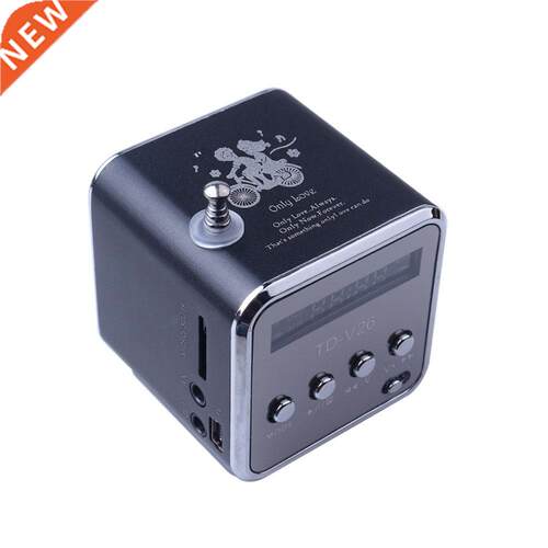 TD-V26 Speaker Mini FM Radio Receiver MP3 Music Player LCD