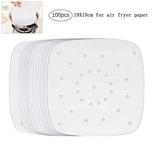 19X19cm for air fryer paper Square Baking 100 sheets for air