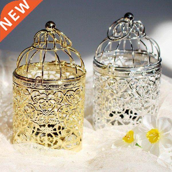 Hollow Hanging Bird Cage Candle Holder Candlestick Lantern