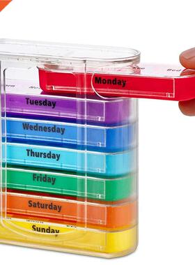 7 Days Weekly Pill Organizer Tablet Pill Storage Box 28 Comp