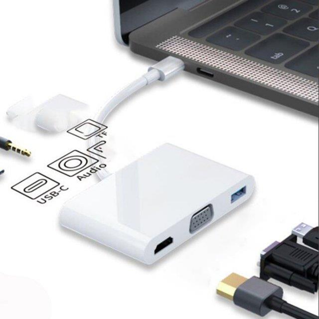 7-in-1 Usb Adapter USB Type C Hub HDMI-compatible 5Gbps USB