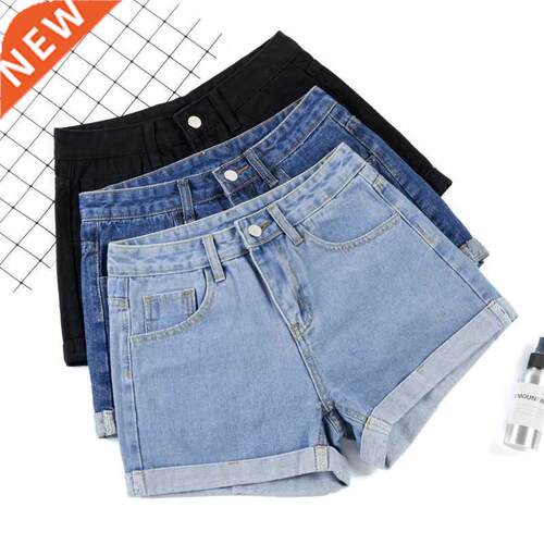 Ailegogo New Summer Women Wide Leg Classic High Waist Black