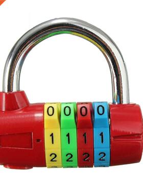 Combination Lock Travel Luggage Lock 4 Digits Numbers Red