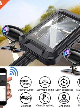 WiFi Motorcycle Camera Full HD 1080P Dual Lens Motorbike Bik