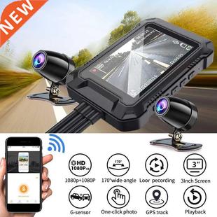 WiFi Motorcycle Camera Full HD 1080P Dual Lens Motorbike Bik