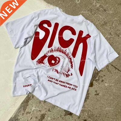 Hip hop Men Summer gothic Harajuku Punk Loose Men Women T Sh