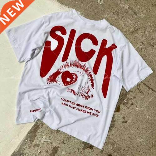 Hip hop Men Summer gothic Harajuku Punk Loose Men Women T Sh