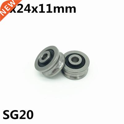 10pcs SG20 U groove bearing 6x24x11 mm double row sealed bal