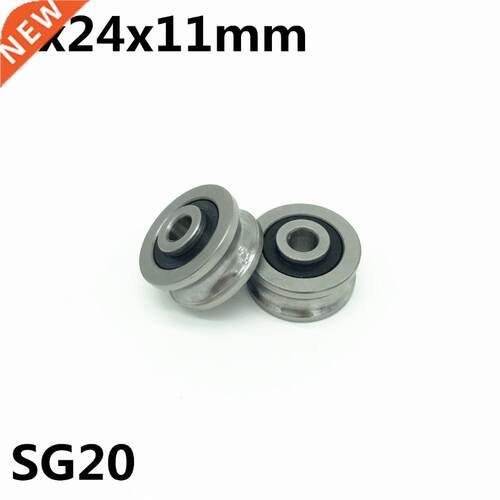 10pcs SG20 U groove bearing 6x24x11 mm double row sealed bal