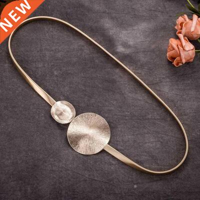 Elastic Metal Waist Belts for Dresses Metal Silver Gold Colo