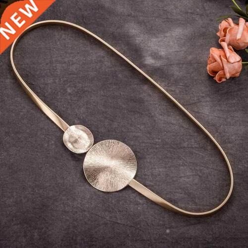 Elastic Metal Waist Belts for Dresses Metal Silver Gold Colo