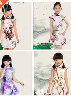 clothes cheongsam children's girl baby dress Chinese-style