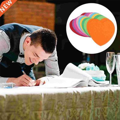 50pcs Adorable Heart Shape Mixed Color Note Memo Pads