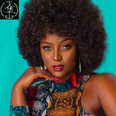 Bob Cap Afro Wig Human Hair Wigs Brazilian Lace Salon Root