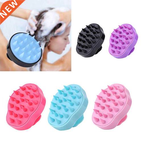 Silicone Head Body Scalp Massage Brush Comb Shampoo Hair Wa