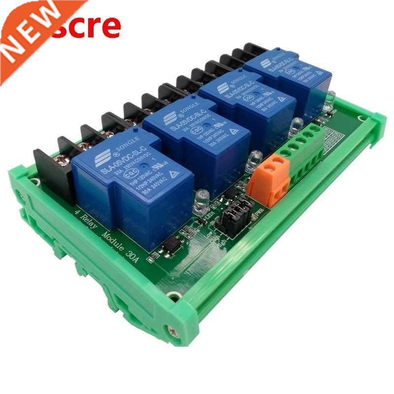 4 channel high-current relay module 30A, 5V 12V and 24V inpu