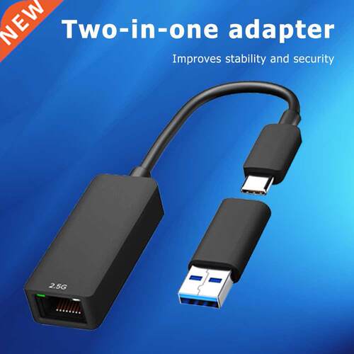 2 n 1 USB3.0/Type-C to Ggabt Ethernet Adapter 2500Mbps RJ