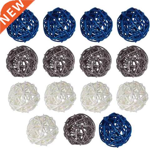 15Pcs Rattan Balls Decorative Ball Orbs Vase Fillers Table D