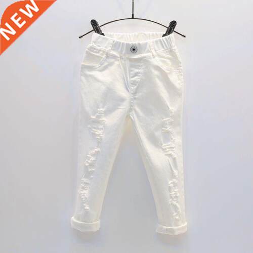Baby Boy White Denim Jeans Pants Spring Autumn Children's Ri