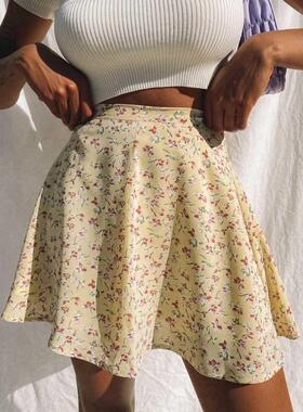 Tossy Boho Floral Print Party Skirt Summer New High Waist Pl