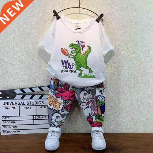 Summer Boy Clothing Sets Baby Dinosaur Short Sleeve T-Shirt