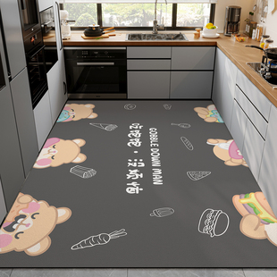 硅藻泥厨房专用地垫防水防油免清洗耐脏吸水防滑垫家用大尺寸地毯
