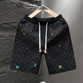 冰丝速干短裤 子休闲裤 男五分裤 潮牌2025夏季 潮流帅气薄款 裤 沙滩裤