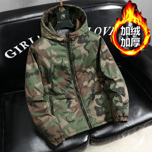 秋冬季 耐脏潮流棉袄棉衣防寒保暖棉服 加绒加厚外套男女迷彩服工装