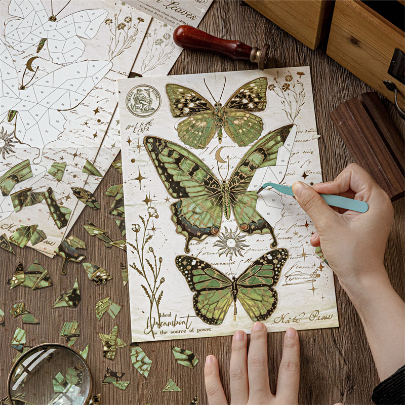 陌墨蝴蝶邮局系列PET拼图贴纸