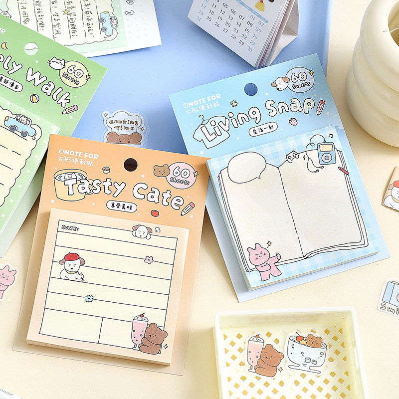 NOTEFOR元气小日常便利贴韩系ins风趣味创意小清新简约卡通可爱手帐备忘学生上班族留言素材纸装饰打底记事贴,文具电教/文化用品/商务用品,贴纸/立体贴纸,淘宝优惠券,粉丝福利购,淘宝优惠卷