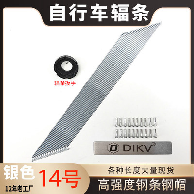 DIKV自行车辐条银色2毫米粗细