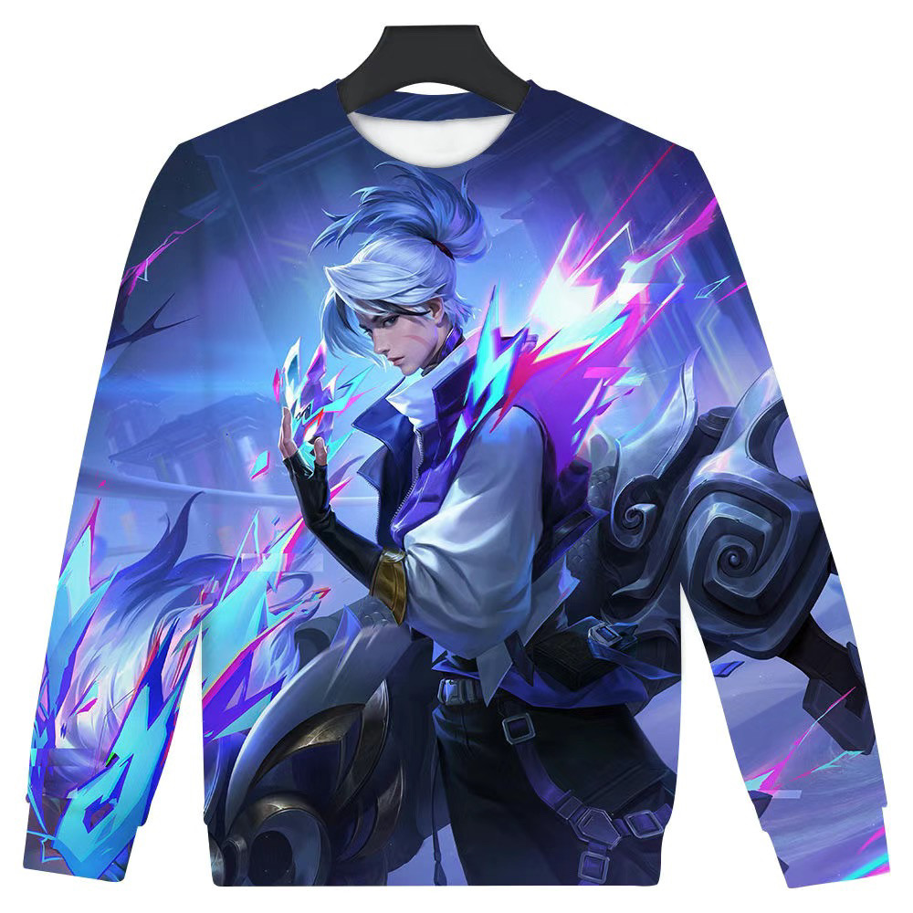 王者荣耀长袖永曜之星杨戬刘备衣服李信ins长袖青少年春秋季潮男