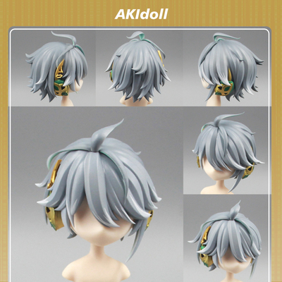 AKIdoll/138代餐艾尔海森gsc头壳代餐原神ob11/22娃头建模打印件