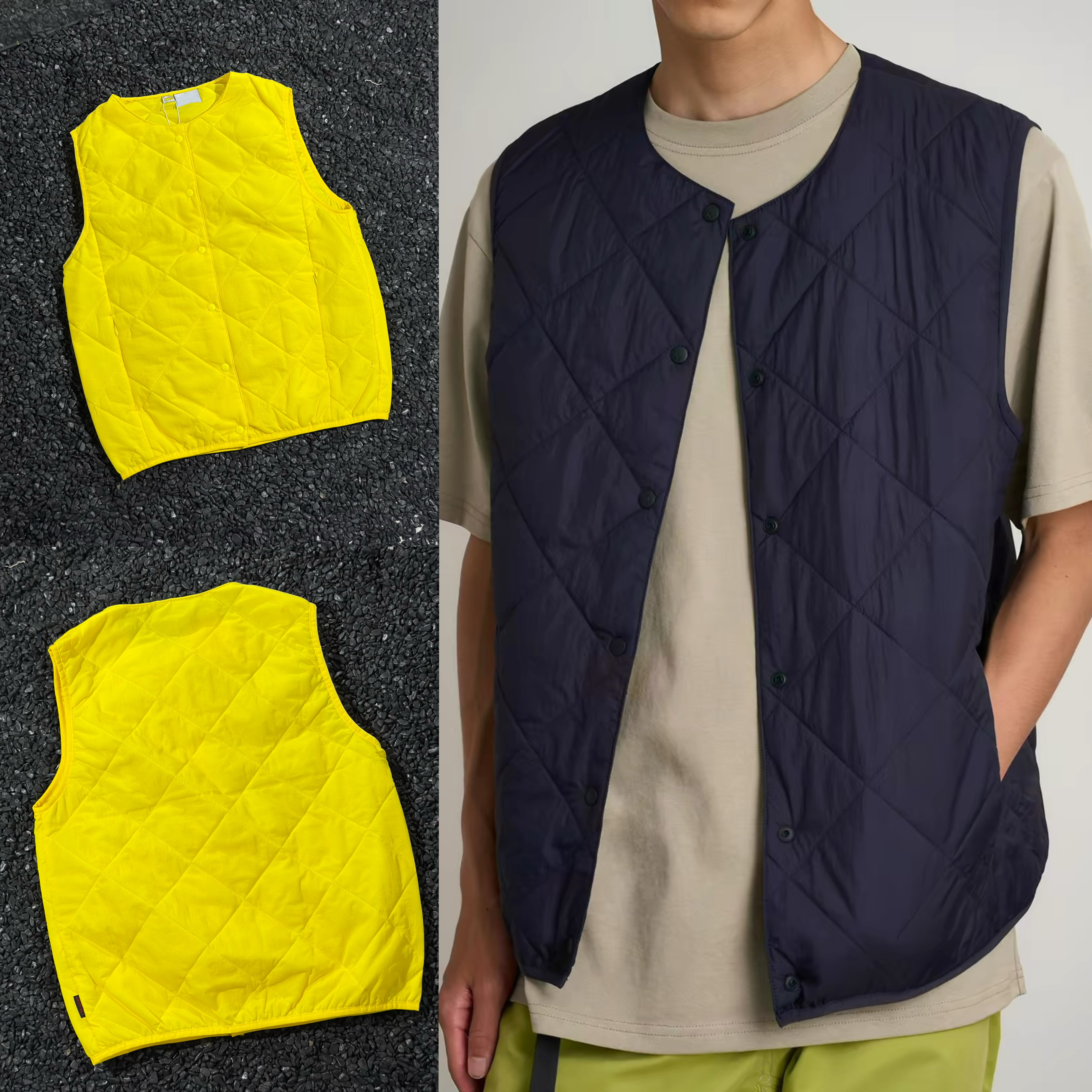 日单Fppev野人系列轻量化棉马甲Thermal Insulation Quilted背心