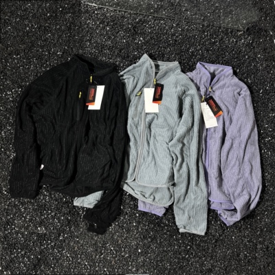 日单Fppev美国徕卡锁温方格绒轻量透气立领外套山系户外保暖夹克