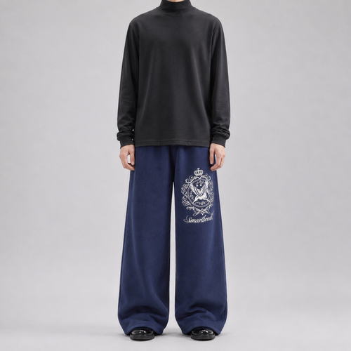 美式复古摇粒绒直筒卫裤男女秋冬