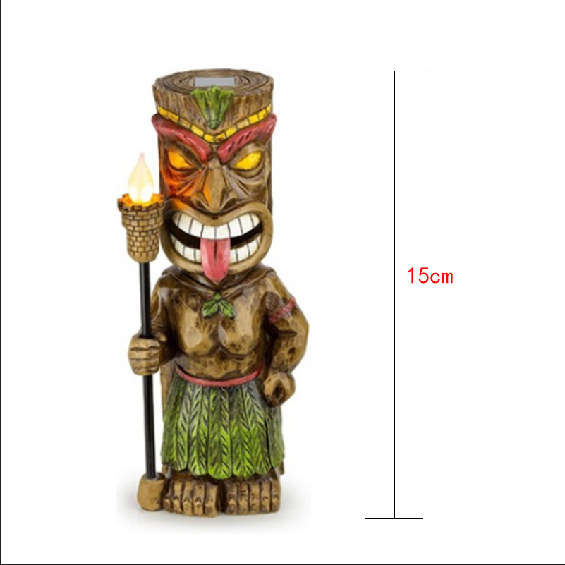 Tiki Guard Powered Decor玛雅图腾户外夜光树脂花园庭院工艺品