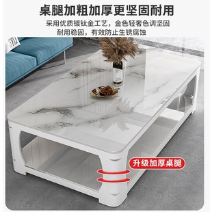 客厅阳台家用小户型长方形茶台茶. 优选仿大理d石钢化玻璃2024新款