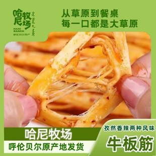 哈尼牧场牛板筋小包装 内蒙古特产香辣牛板筋零食大块牛板筋200g