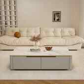 轻奢现代岩板茶几桌客厅家用小户型网红简约方形茶几电视柜组合