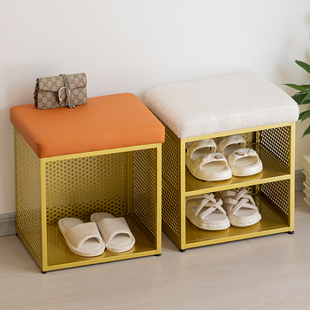 换鞋凳家用门口鞋柜坐凳进门轻奢小凳子衣帽间沙发创意收纳储物凳